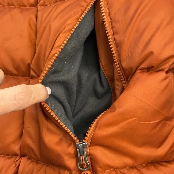Marmot Jacket Men's XXL Orange Brown 600 Down Fill Quilted Greenridge Puffer Ski